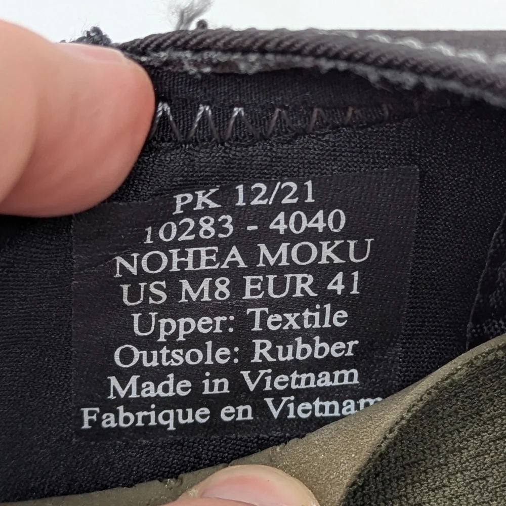 Olukai Nohea Moku Grey Mesh Boat Shoe 8